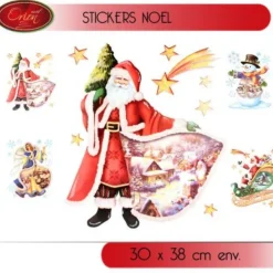 Badaboum Sticker De Noel Pour Fenêtre Personnages Paillet S Discount
