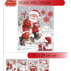 Badaboum Sticker Vitro Statique Rouge Blanc Gris