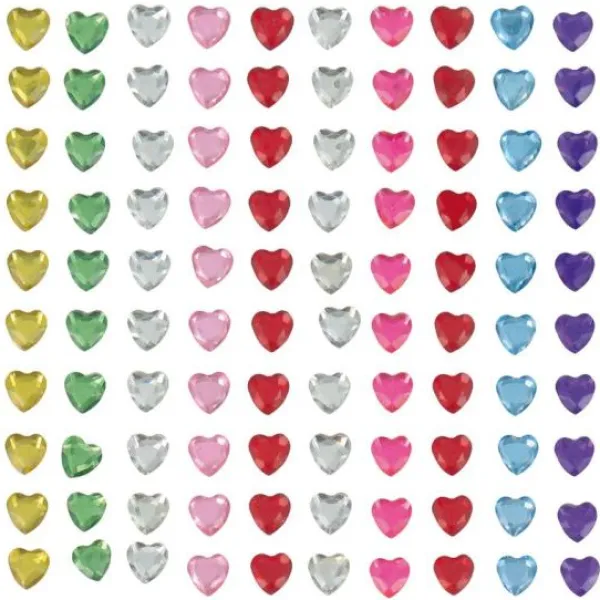 Badaboum Strass Coeur A Coller X 80 Pi Ces