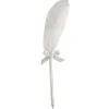 Badaboum Stylo Avec Plume Blanc Pour Livre D'Or