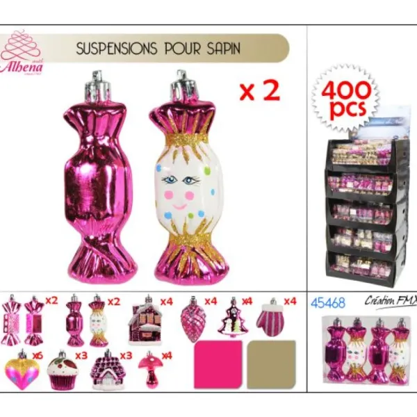 Badaboum Suspension De Sapin Noel Or Athena X 4 Pi Ces Best