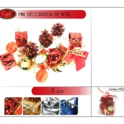 Badaboum Suspension Sapin De Noel Argent Assortis X 15 Pi Ces Outlet