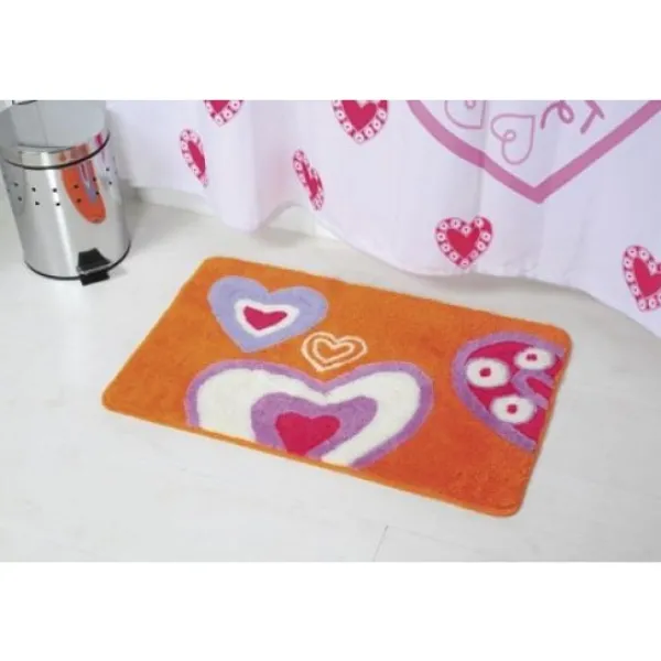Badaboum Tapis Acrylique 45 X 75 Cm Coeur