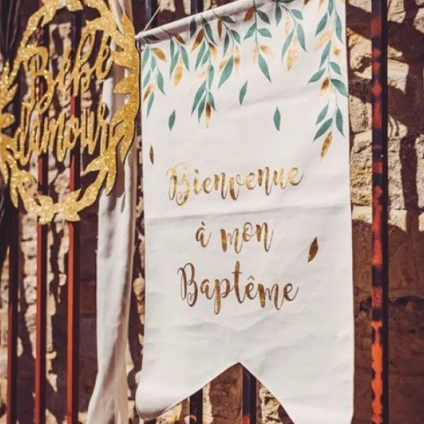 Clearance Tenture Lin Bienvenue A Mon Bapt Me Theme Bapteme