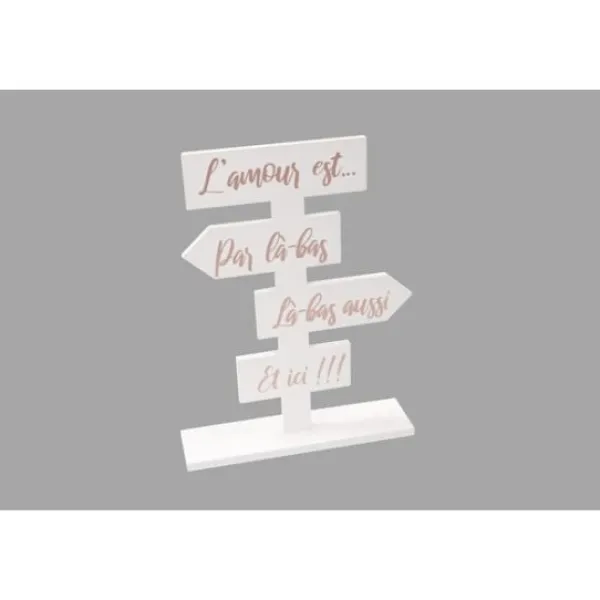 Badaboum Totem Deco De Table Rose Gold L'Amour Est Par La