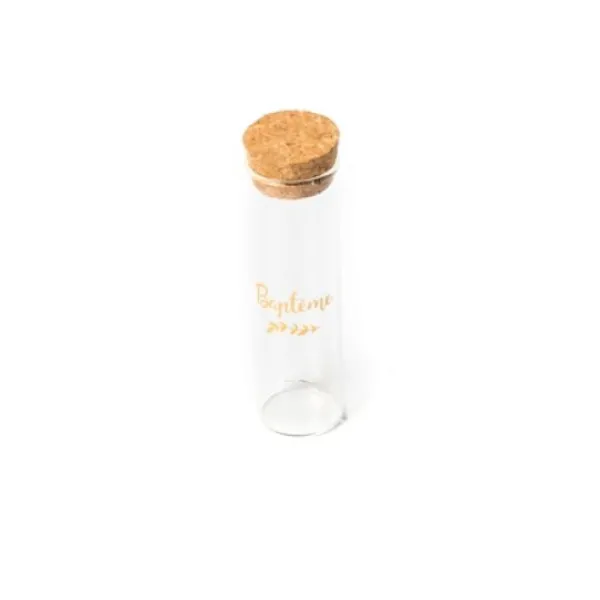 Outlet Tube A Essai Bapt Me En Verre Or 10Cm Theme Bapteme