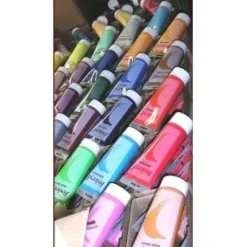 Tube De Peinture Acrylique 200Ml Pastel Rouge Primaire Theme Deco Pastel