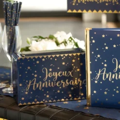 New Urne Joyeux Anniversaire M Tallis E Bleu Marine Theme Joyeux Anniversaire