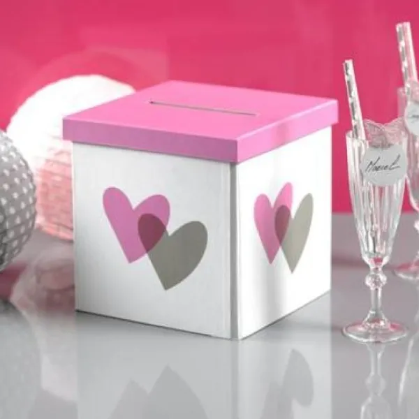 Badaboum Urne Mariage Avec Coeur Rose