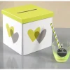 Badaboum Urne Mariage Avec Coeur Vert Anis