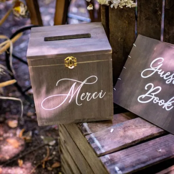 Badaboum Urne Mariage En Bois Naturel