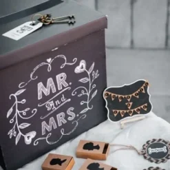 Badaboum Urne Mariage Noir Mr Mrs