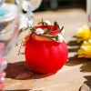Badaboum Vase Bucolique Rouge 8Cm Avec Raphia Best