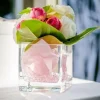 Badaboum Vase Mariage Cube En Verre Transparent 13Cm