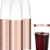 Badaboum Verre En Plastique Cristal Liser Rose Gold X 10 Pi Ces