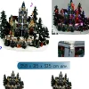 Badaboum Village De Noel Musical Lumineux Avec Sapins Outlet